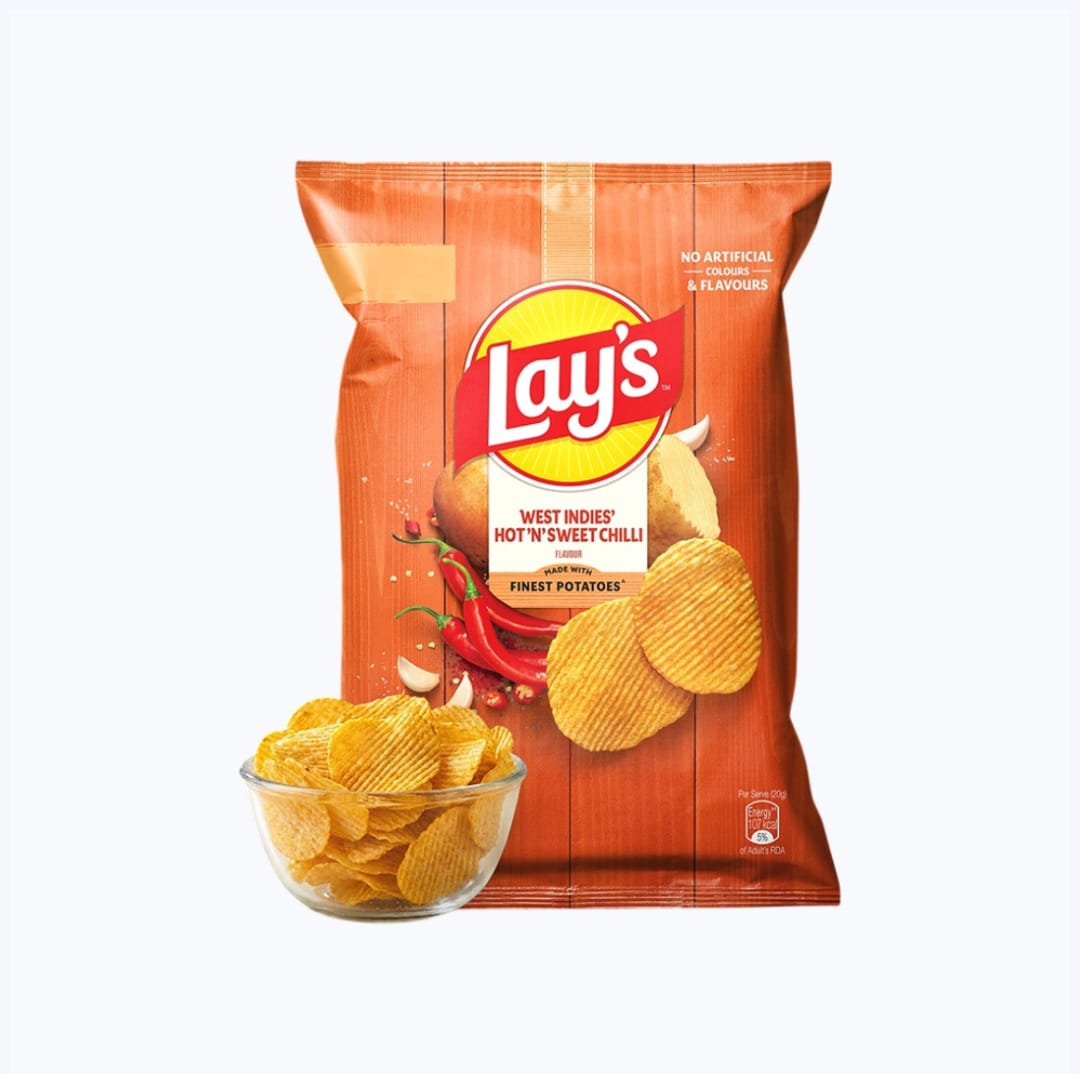 Lay's West India's Hot n sweet Chilli Flavour Potato Chips 58 g
